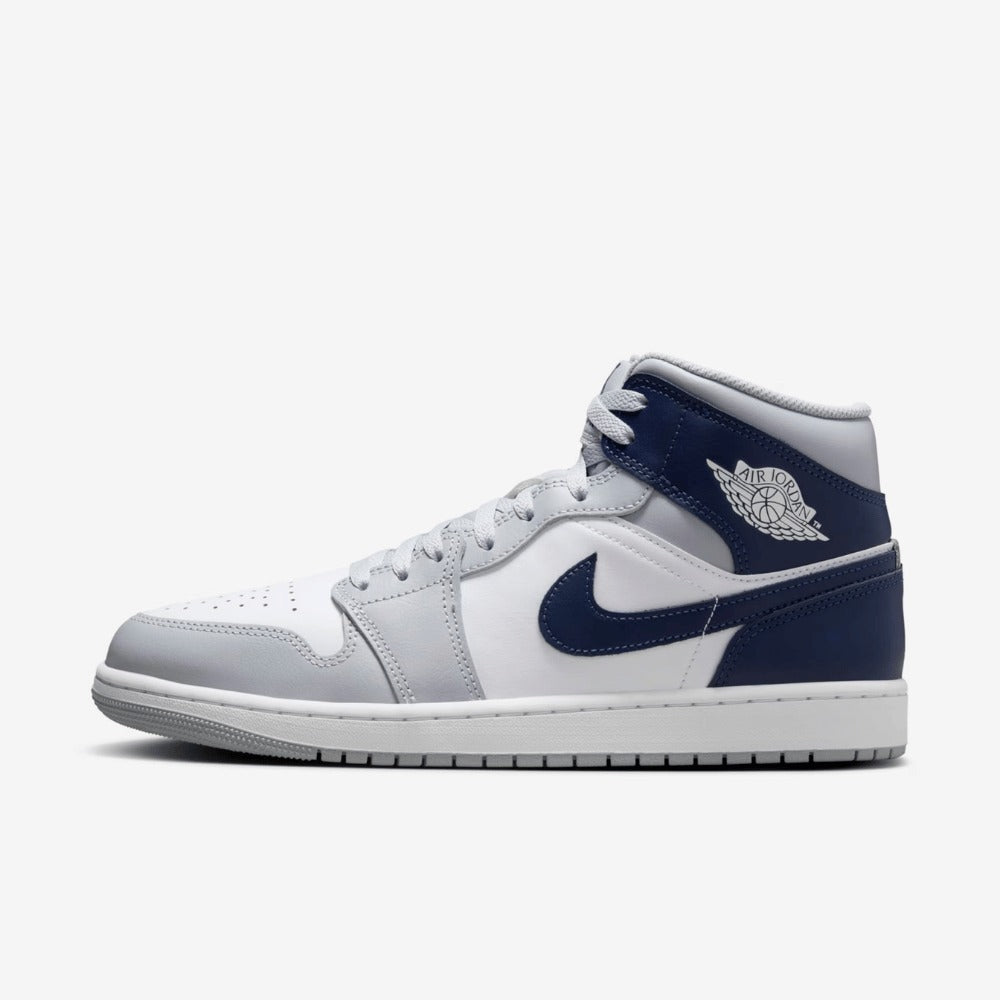 Tênis Retro 1 Mid Wolf Grey Midnight Navy