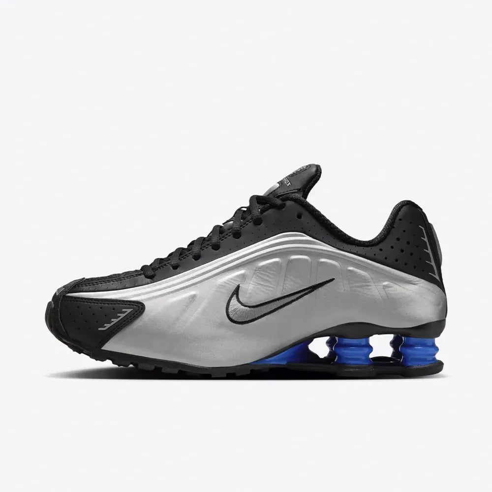 Shox R4 Metallic Silver Black Racer Blue