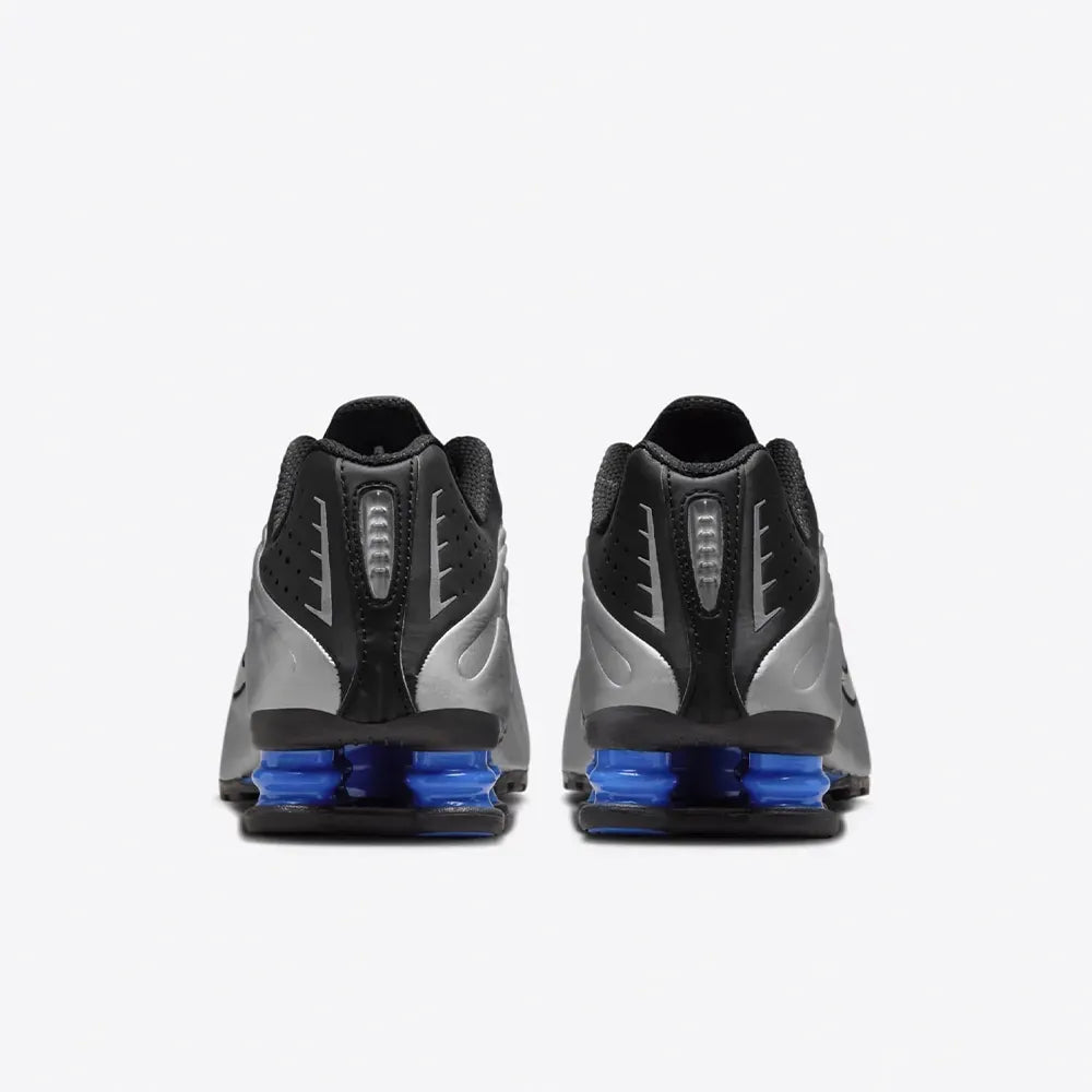Shox R4 Metallic Silver Black Racer Blue