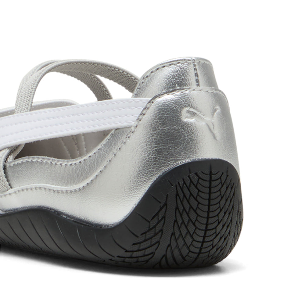 Women's Metallic Race Low Ballet - Silver