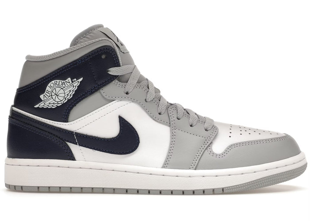 Tênis Retro 1 Mid Wolf Grey Midnight Navy