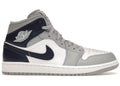 Tênis Retro 1 Mid Wolf Grey Midnight Navy