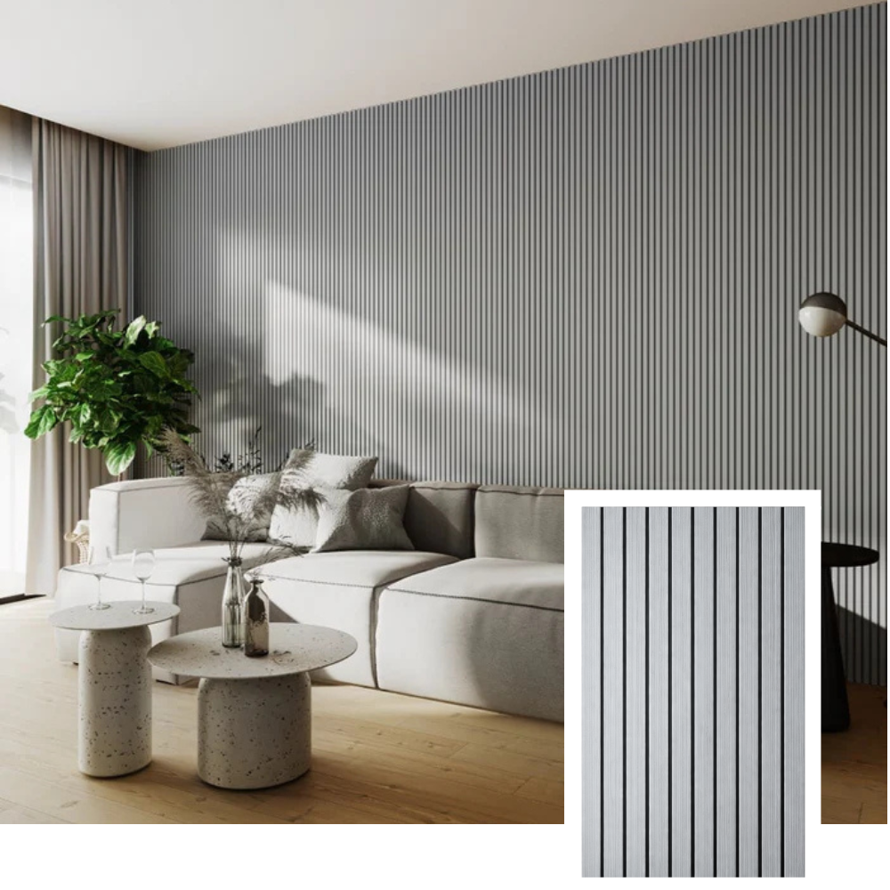 HEMVI™ Premium Akustisk Slat Panel — Naturlig Eg
