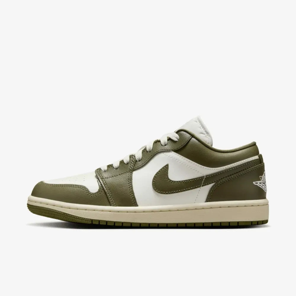 Retro 1 Low Sail Coconut Milk Medium Olive
