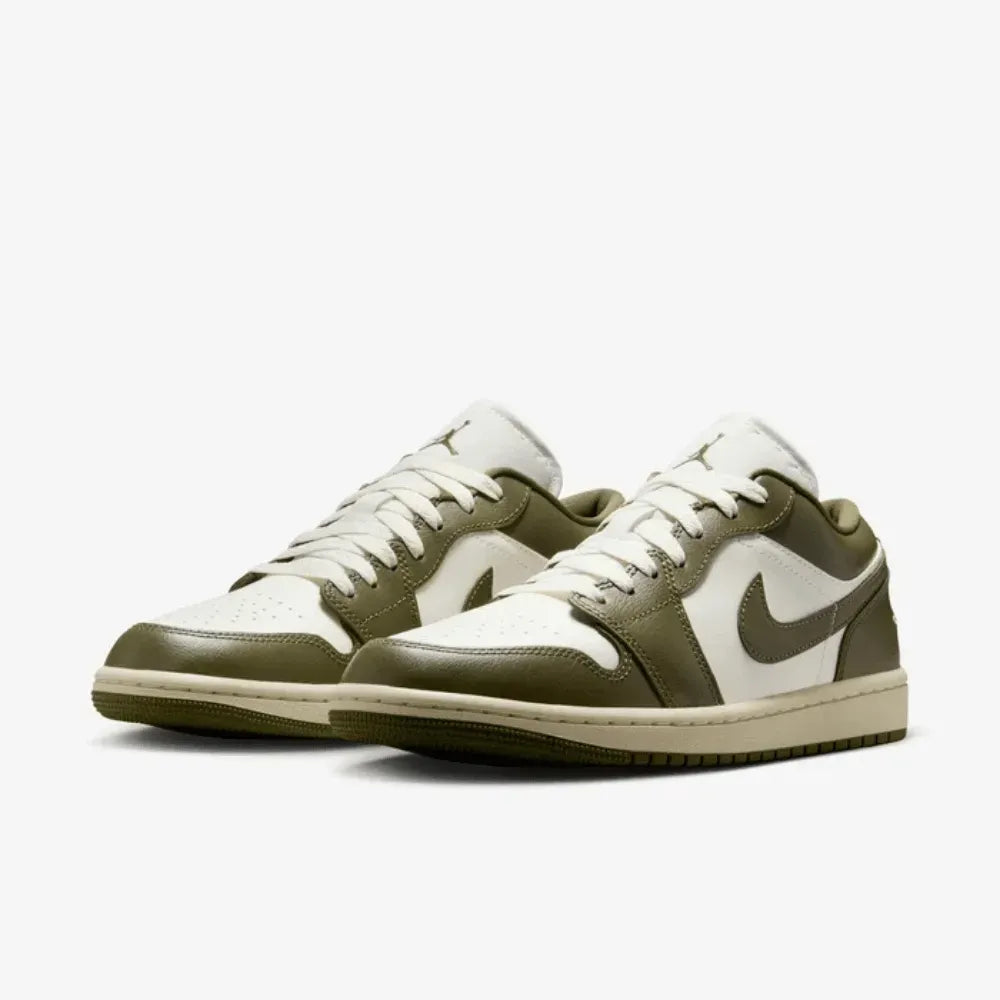 Retro 1 Low Sail Coconut Milk Medium Olive
