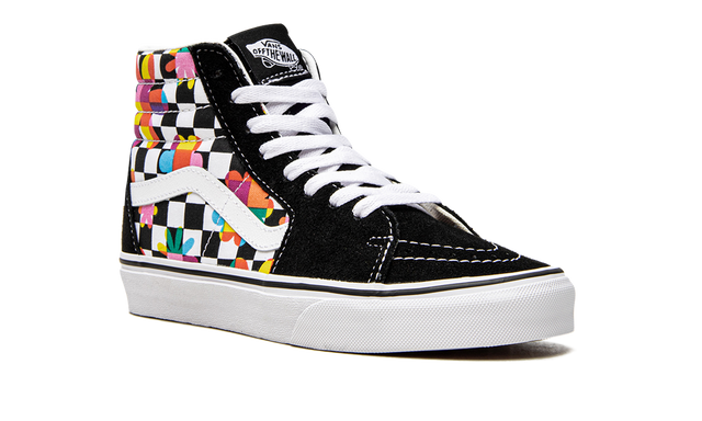Skate Hi"Floral Checkerboard"