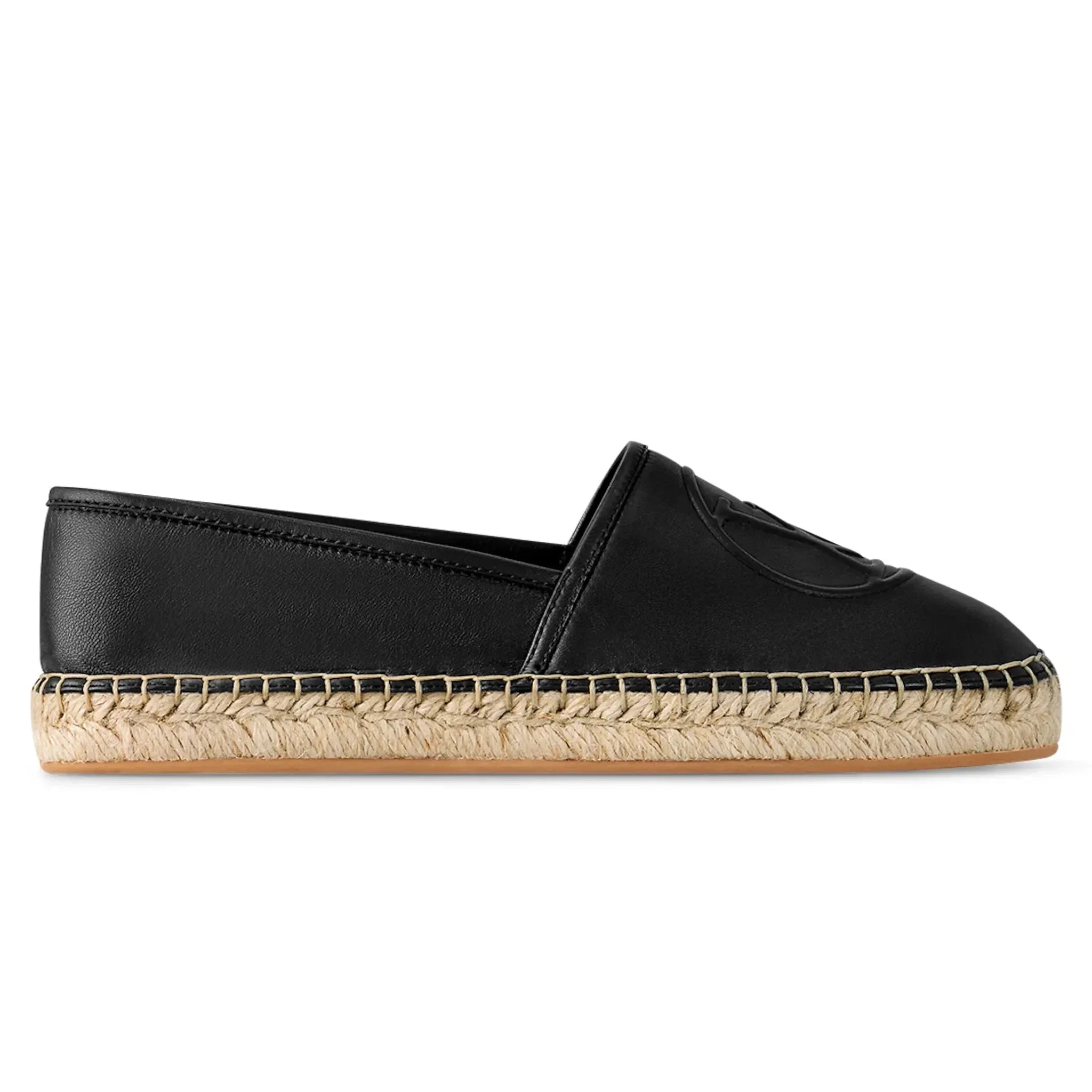 Starboard Leather Black Espadrilles