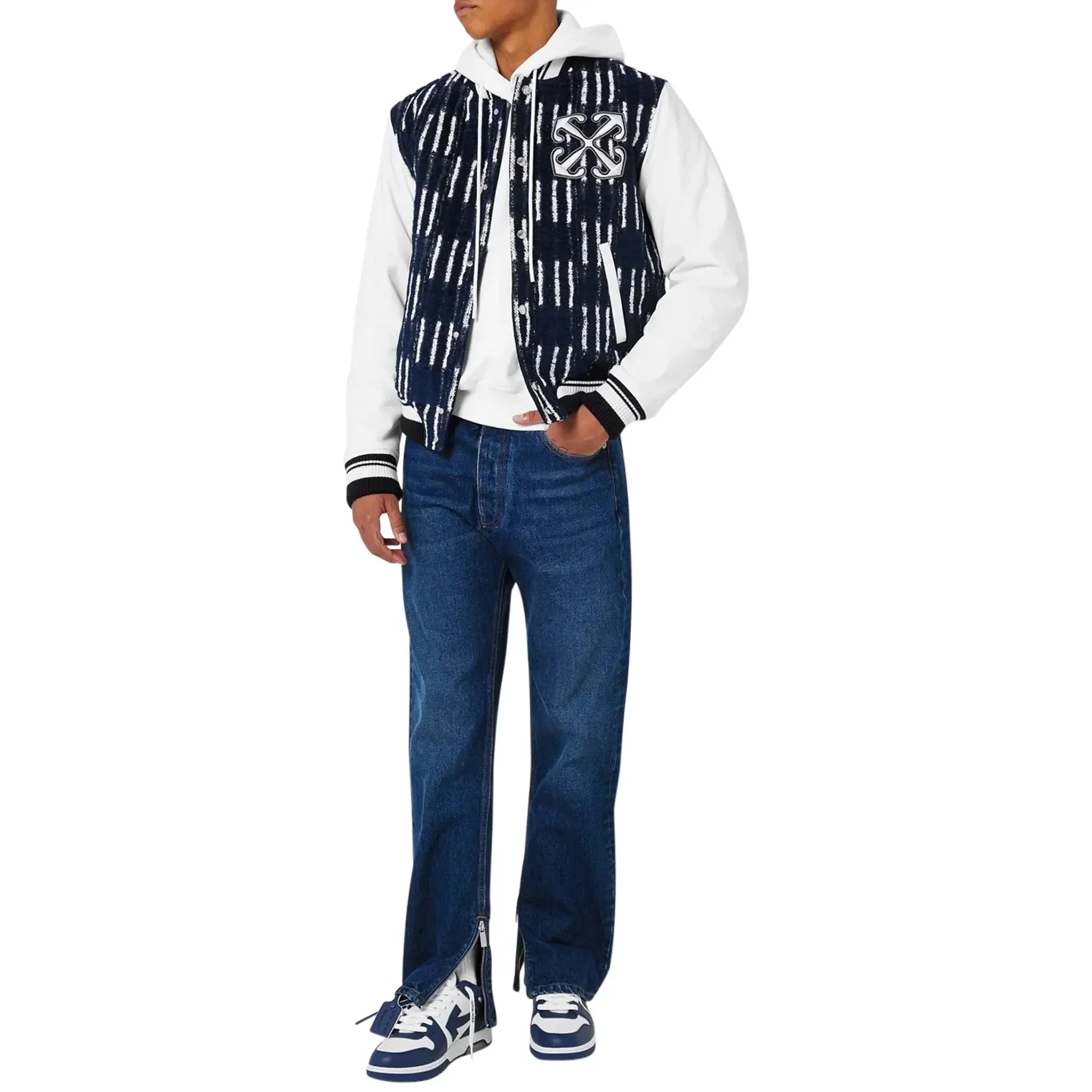 Out Of Office Navy Blue White Sneakers