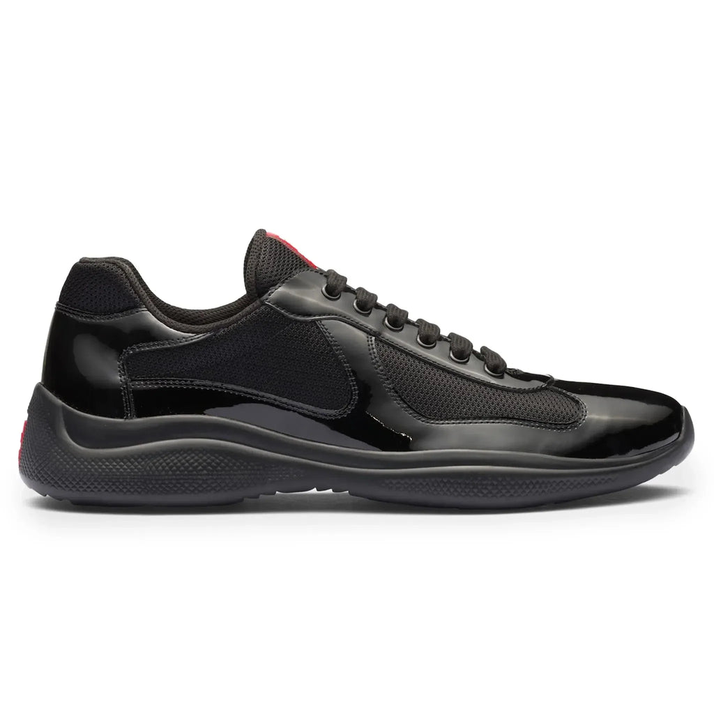 Americas Cup Patent Leather And Technical Fabric Black Sneakers