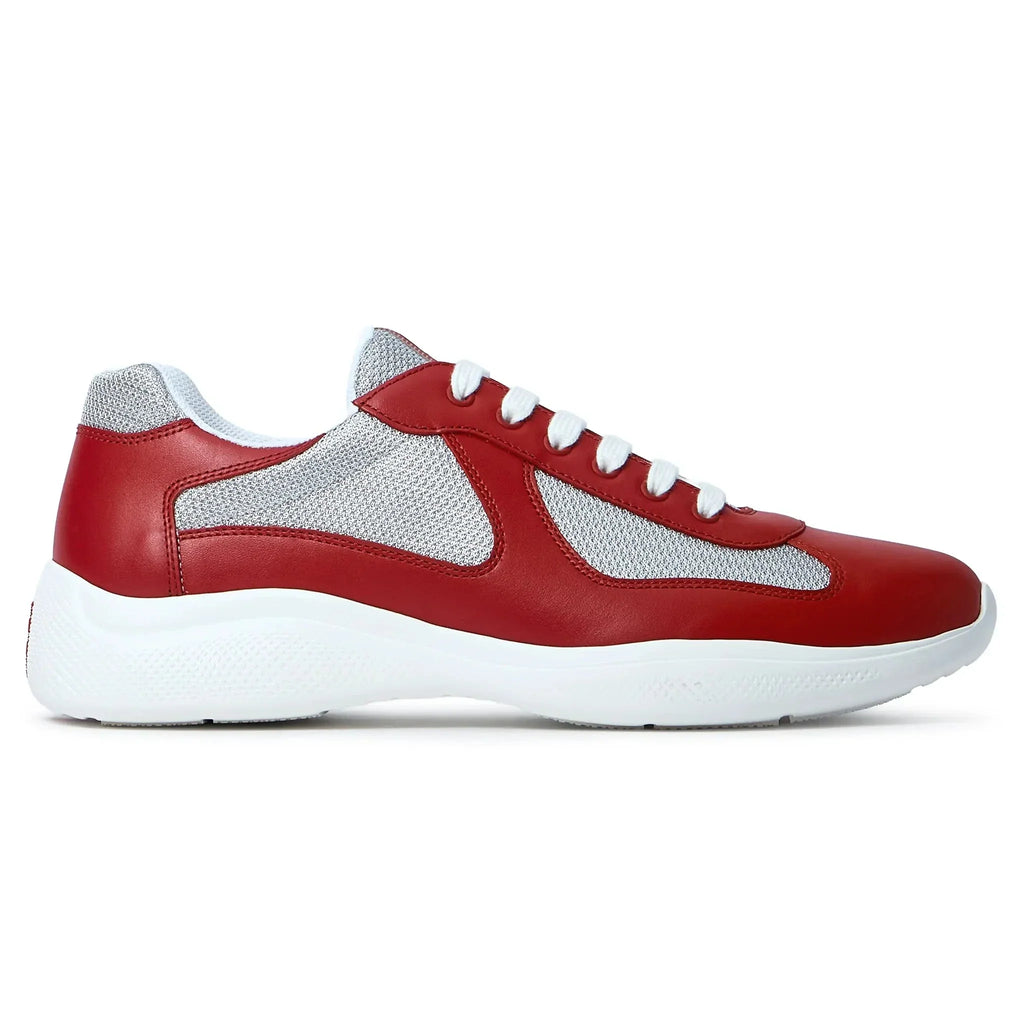 Americas Cup Soft Rubber And Bike Fabric Red Silver Sneaker