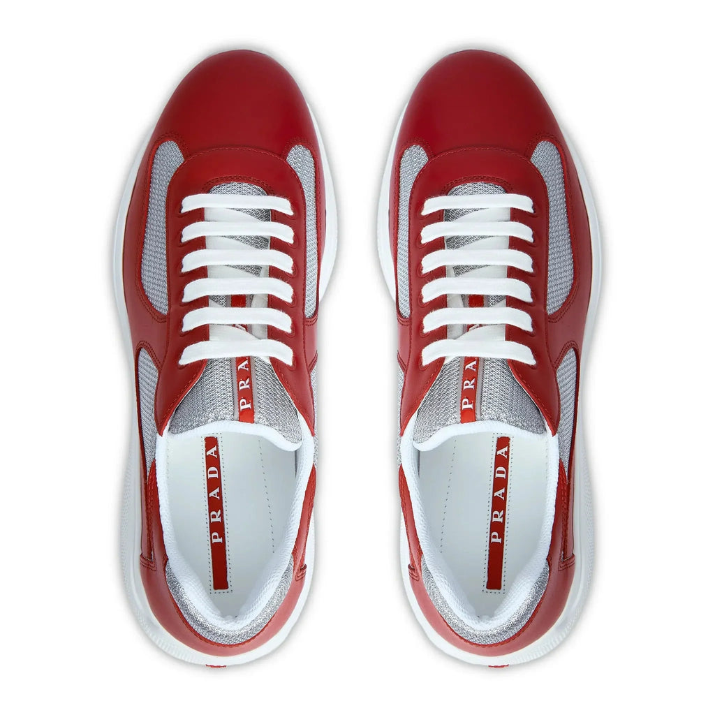 Americas Cup Soft Rubber And Bike Fabric Red Silver Sneaker
