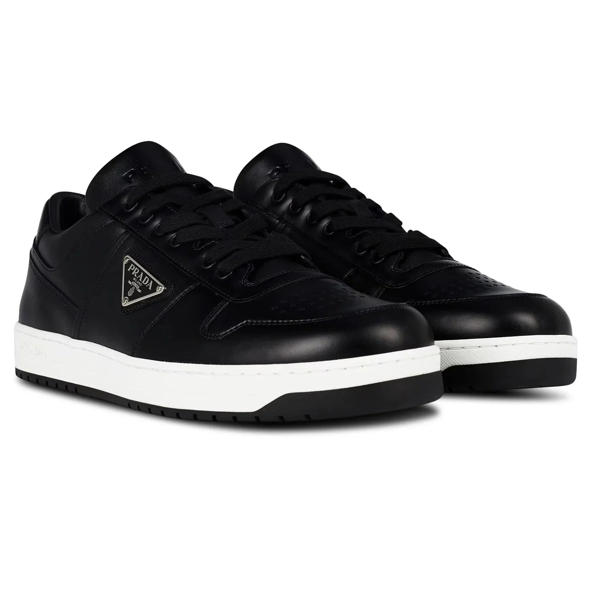 Downtown Leather Low Top Black Sneaker