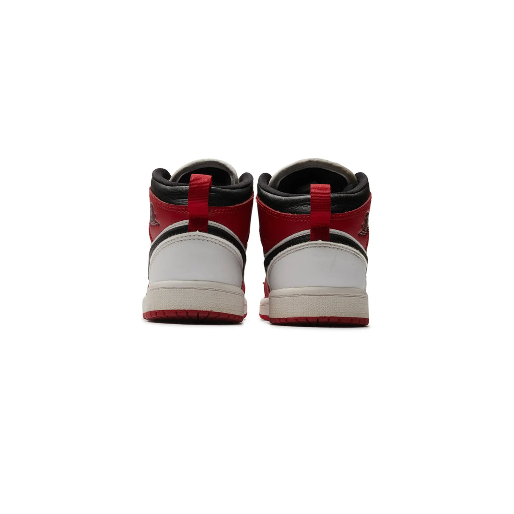 Preloved - Retro 1 Mid Chicago White Heel (PS)